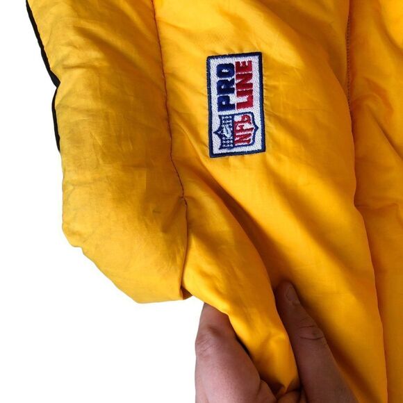 RARE Reversible Nike Jacket NFL Pittsburg Steelers Duvet Puffer Vest XL - Picture 12 of 16